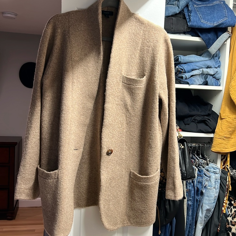Jcrew cocoon sweater blazer